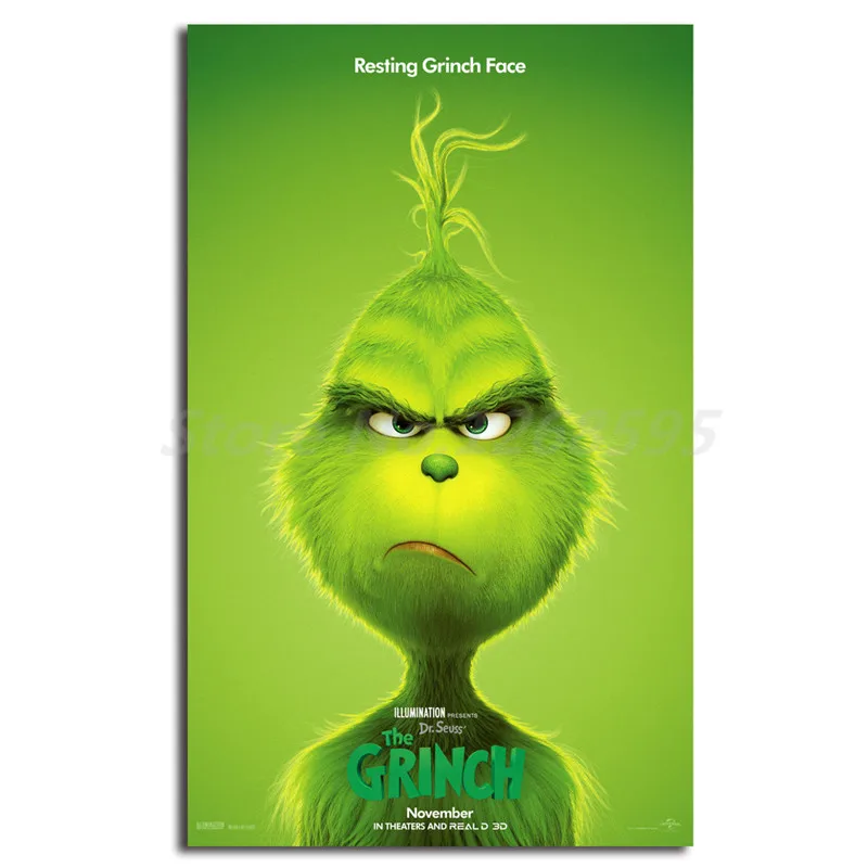 

Grinches Face Wall Art Canvas Poster And Print Canvas Painting Decorative Picture For Office Bedroom Home Decor Framework