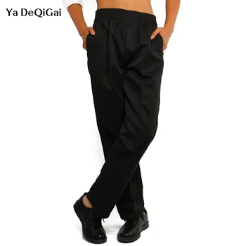 

news Peppers Restaurant Pants Chef Trousers Food Service Striped Pants Bakery Stretch Work Wear Uniform Cook L-5XL chef uniform