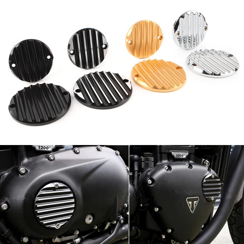 Цена Мотоциклетный клатч значок инспекционный чехол для 2018 2019 Triumph Bonneville Bobber черный Speedmaster 2017 2019 Bobber T100 черный