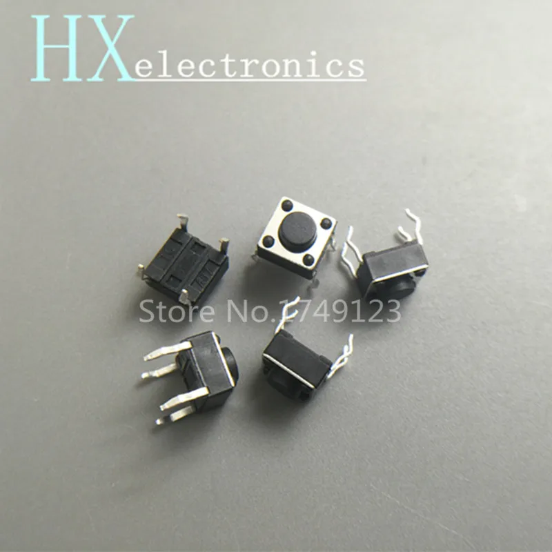 Горячая Распродажа 100 шт. 6x6x4 3 мм сенсорный выключатель SMD патч 4 фута