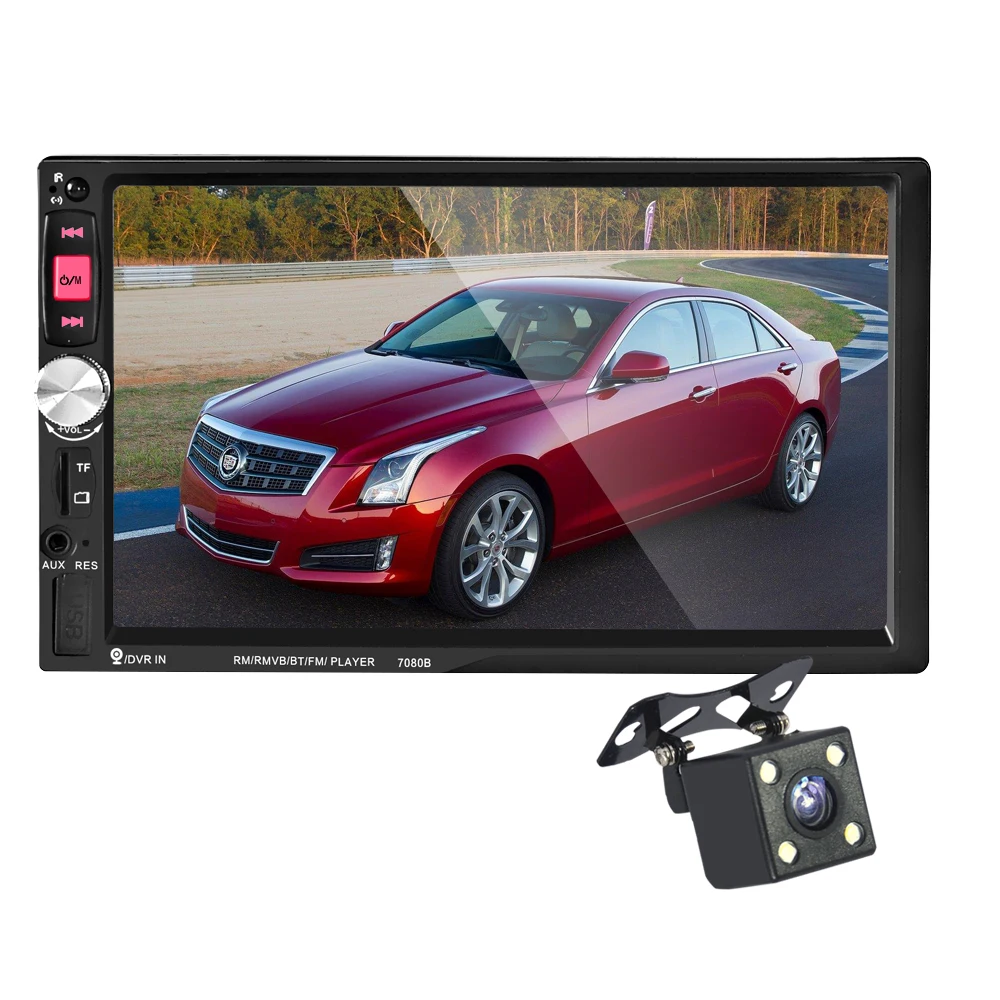 

2 Din 12V Car Radio Bluetooth Audio Stereo 7 inch Touchscreen AutoRadio Auto Video MP5 Player with Rearview Camera