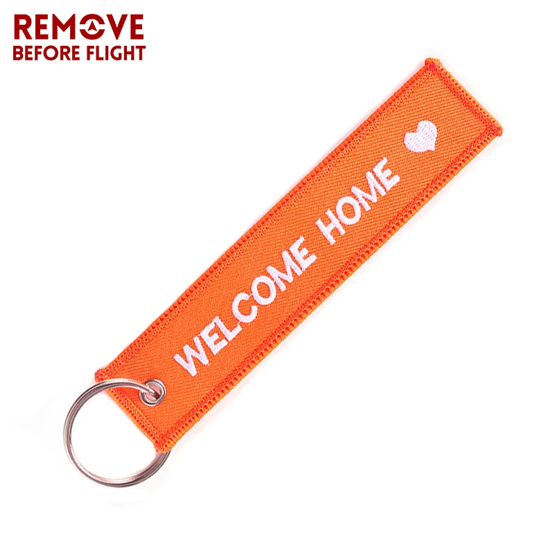 

Pop Key Chain Embroidery Car Motorcycle Key Ring Safety Tag Holder There Is No Place Like Home Keychains llavero Aviation Gift