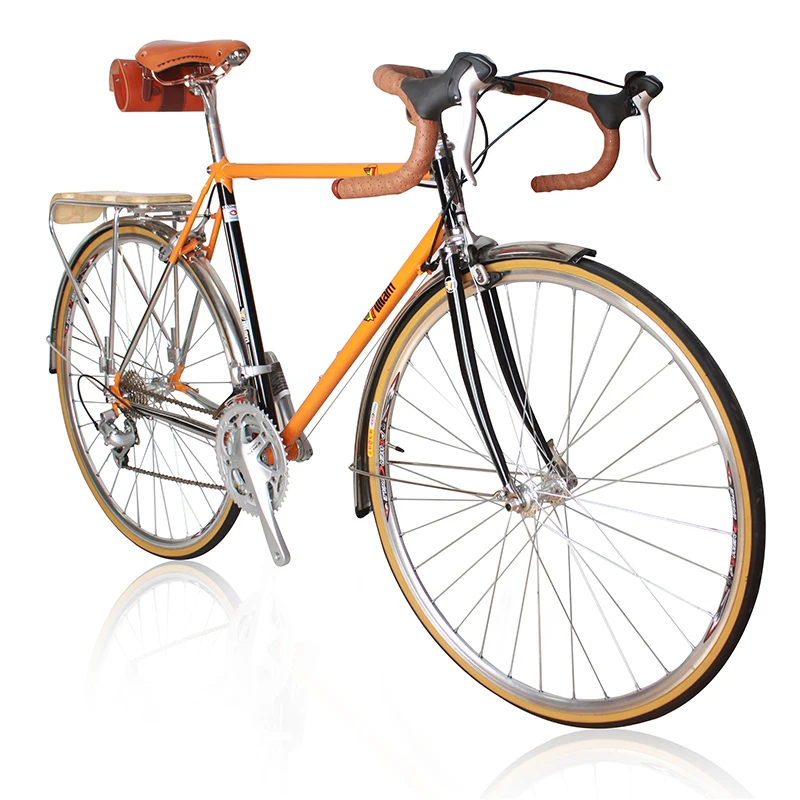 700C road bike 27 speed bike retro bicycle CR-MO frame / fork customized Reynolds 520 frame Retro steel frame bicycle