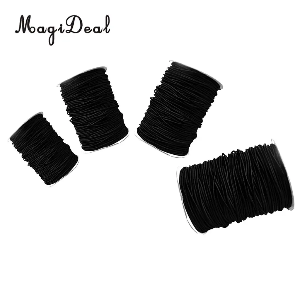 MagiDeal 8mm 1/3/5/10m Black Durable Strong Elastic Bungee Rope UV Sun Protection Shock Cord Tie Down Boats Trailers Roof Rack
