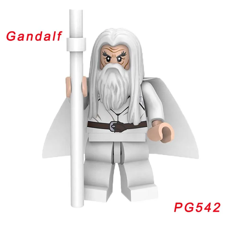 1 шт. Властелин колец Фродо Бэггинс фигура Gandalf Thranduil Elrond Galadriel Merry строительные блоки подарок игрушки - Цвет: pg542