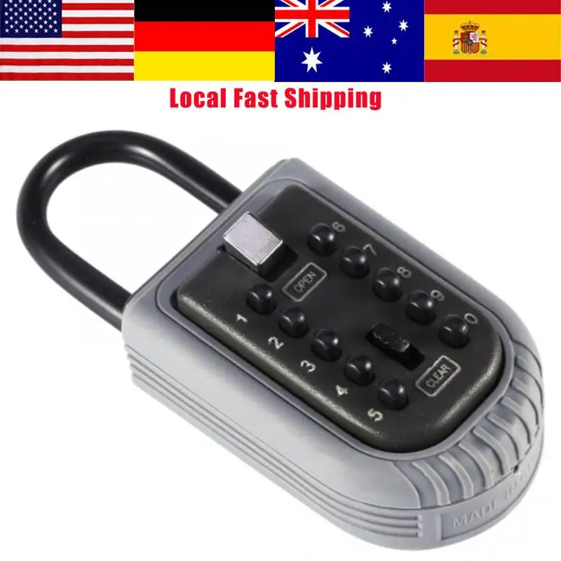 

10 Digit BHL001 Combination Hide Key Lock Box Storage Wall Mount Security Outdoor Case