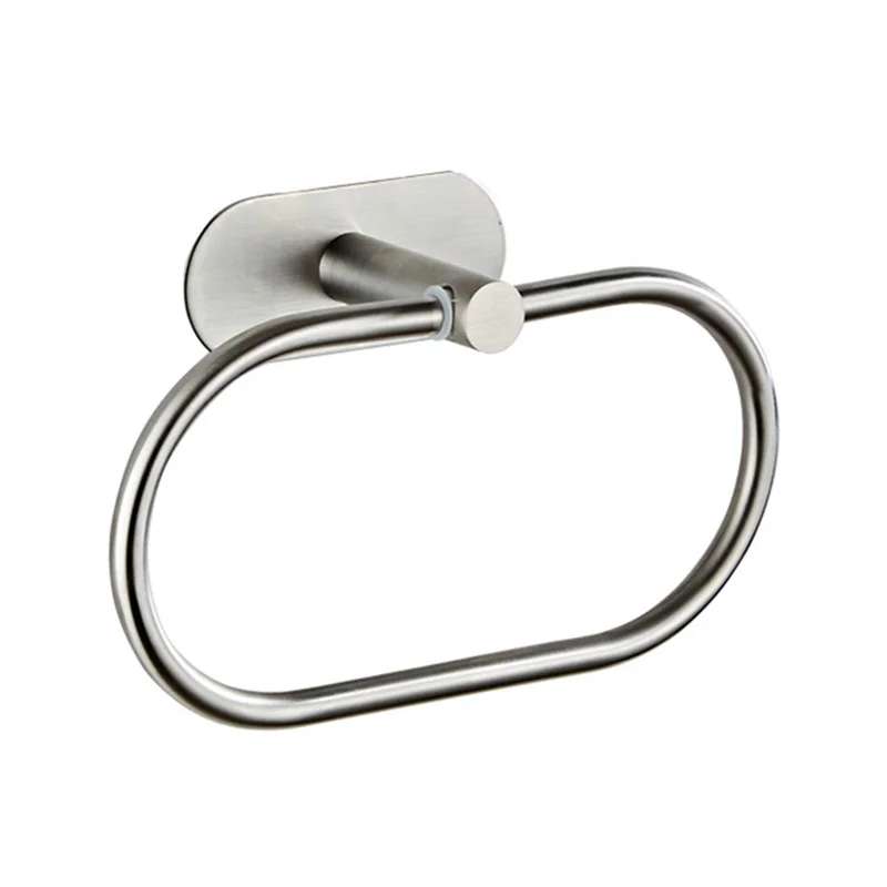 

SmileMonkey Towel ring wall-mounted towel rack hanger 304 stainless steel bathroom accessories brushed towel rack