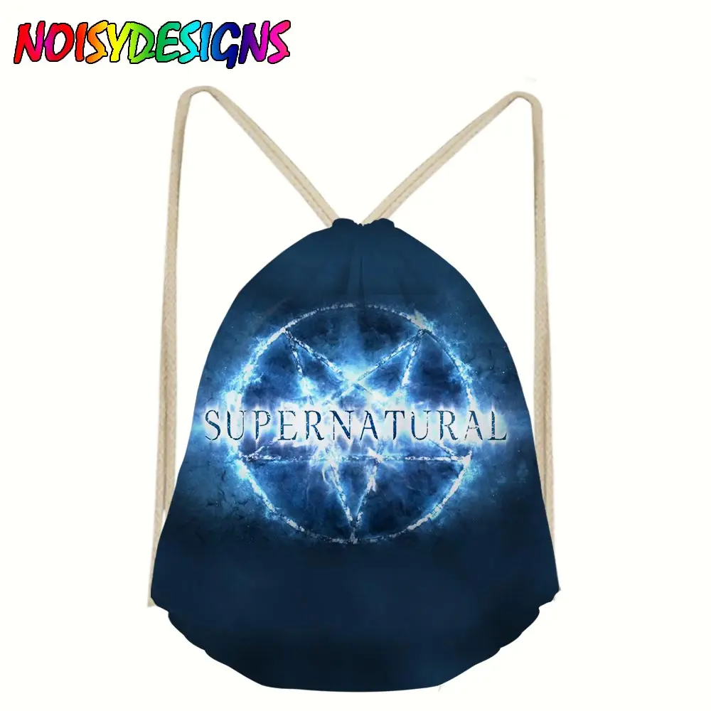 

2019 fashion Supernatural backpack mini drawstring bags mochila escolar feminina hombre man sports bag gorjuss rugtas -Z3