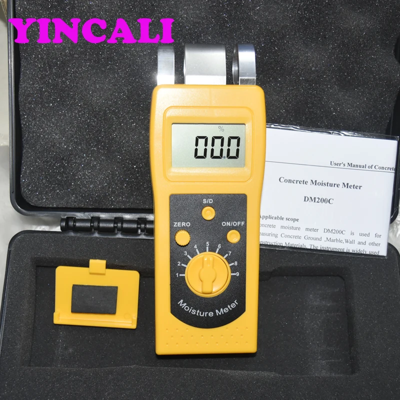 

Fast Shipping Profession Digital Concrete Moisture Meter DM200C Moisture Content Testing Equipment display 4 digital LCD