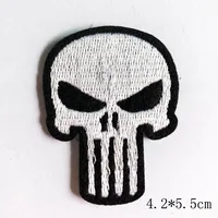 1X Fabric Embroidered Skull Hand Patch Cap Clothes Stickers Bag Sew Iron on Applique DIY Apparel Sewing Clothing Accessories 4