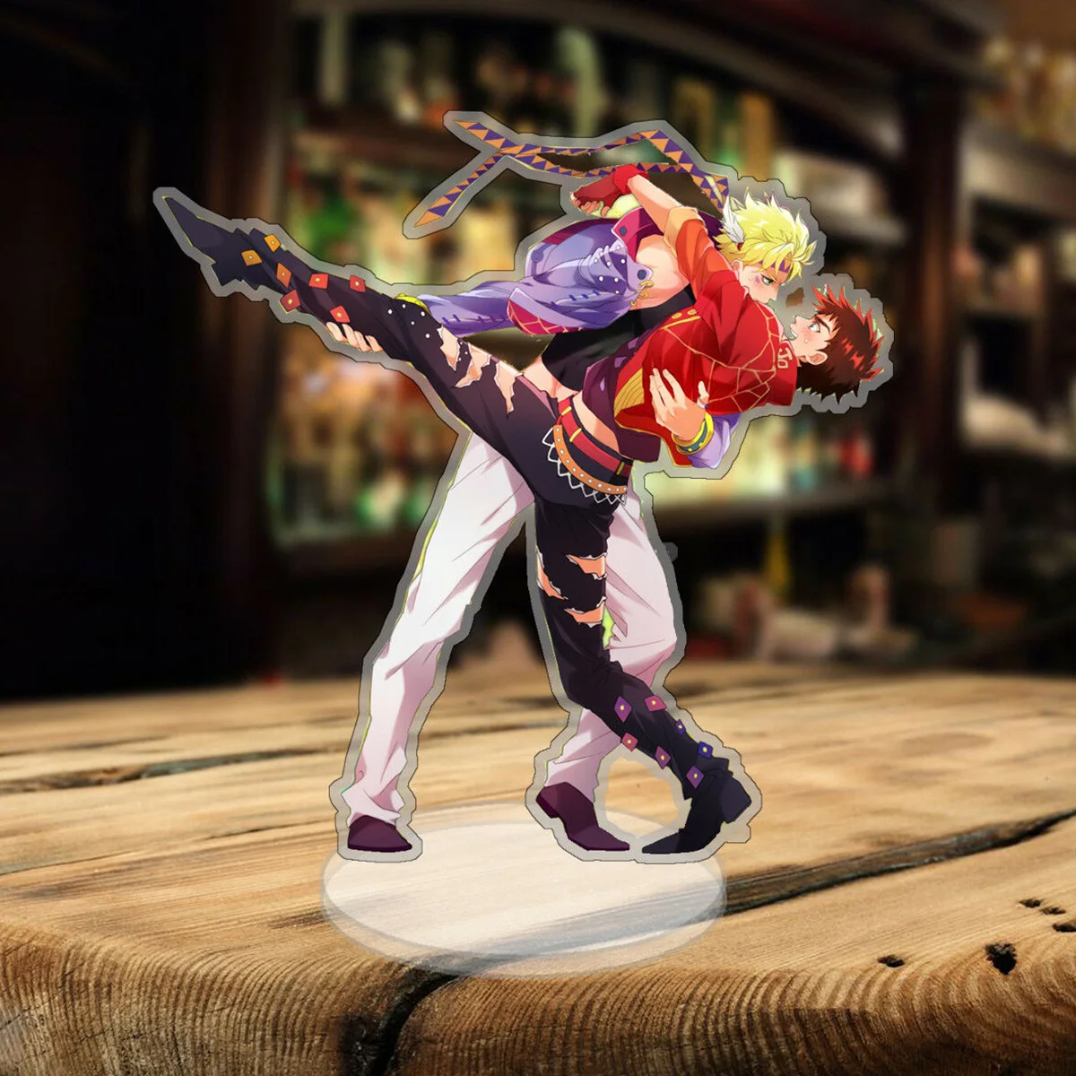 

Anime Acrylic Figure Stand Desk Decor.JoJo's Bizarre Adventure Caesar .15cm