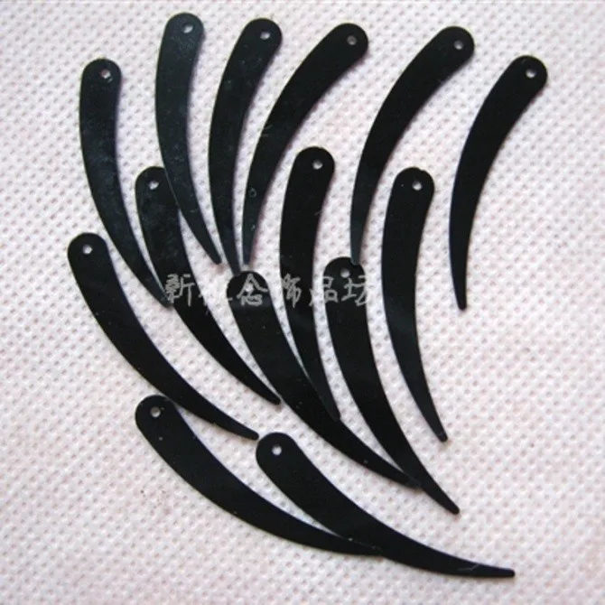 

1000PCS 5*32mm Ivory Shape Black Color Loose Sequin&Paillette Sewing Embellishment Findings DIY Garment Accessories