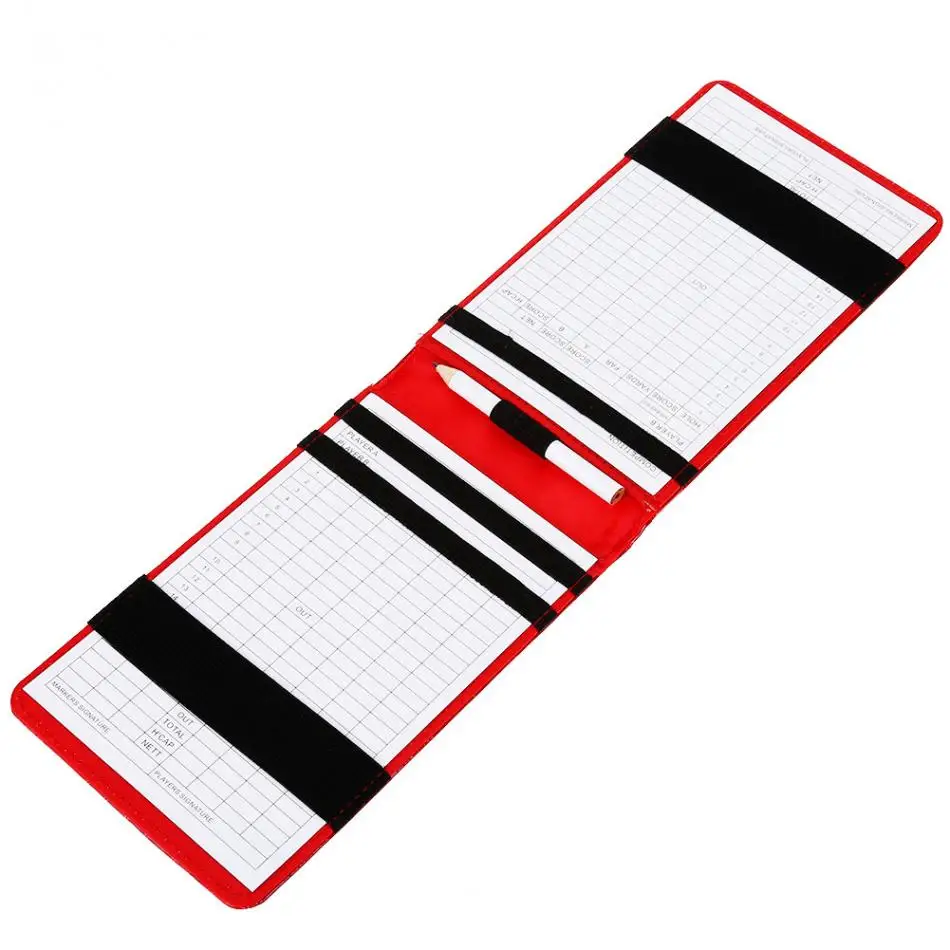 CRESTGOLF Golf Scorecard Holder Pu Leather Yardage Book Golf Score Wallet Golf Score Card Pocketbook Golf Gift Accessories 3