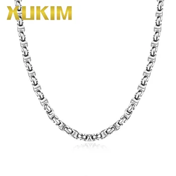 

Xukim Jewelry 6.2mm High Polished 316 Stainless Steel Necklace Chain Punk Biker Hip Hop Necklace Jewelry for Mens Gift
