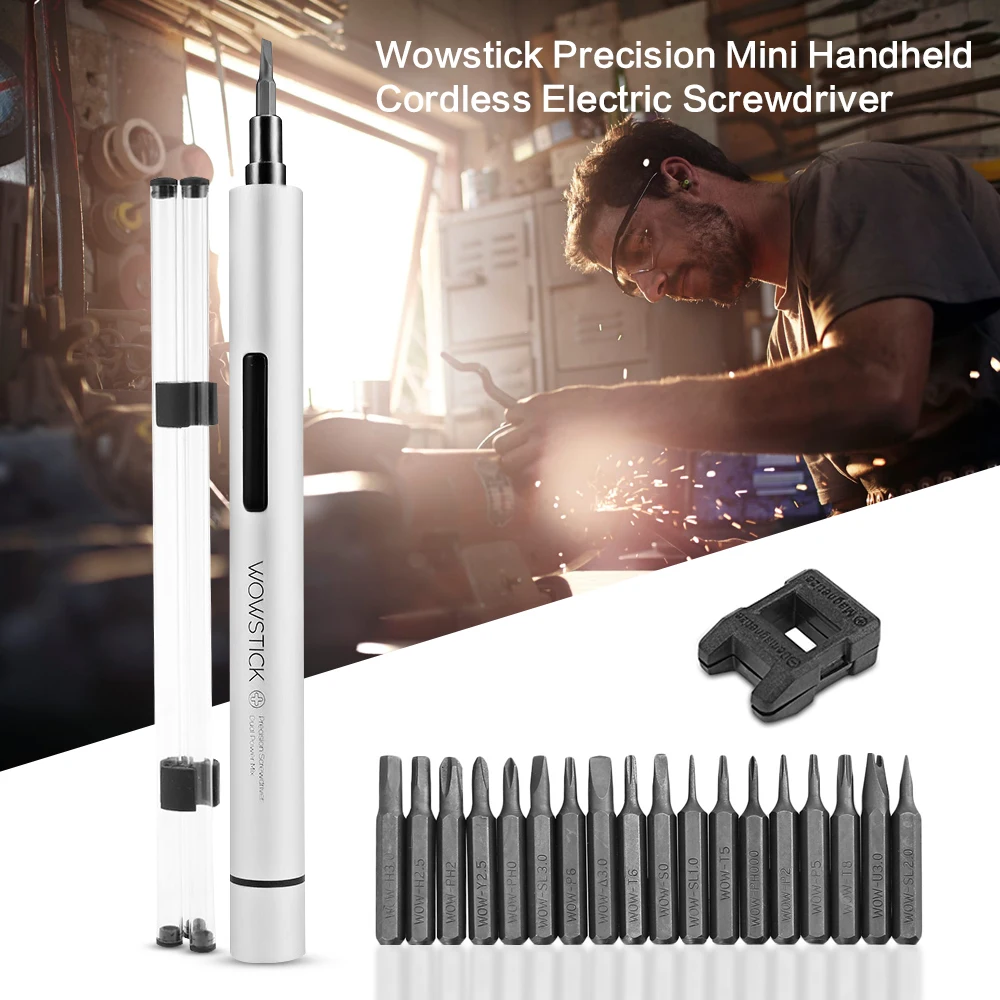 

Upgrade Wowstick 21in1 Precision Mini Handheld Cordless Electric Screwdriver For Phone Camera Precise Repair Tools with 20 Bits