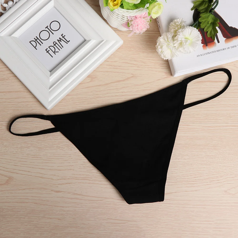 

1 Pc Sexy Fashion Cotton V-string Low-Waist Briefs Panties Low Waist Knickers G string Thongs Briefs Women Underpants