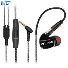 

New HJCF Copper Driver Sport Headphones 3.5mm Pluggable Wired Earphone For Sport Running Waterproof With Mic Auriculares W1Pro