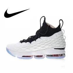 Аутентичные Мужские дышащие баскетбольные кроссовки Nike LeBron 15 EP, уличные кроссовки, спортивная Дизайнерская обувь, новинка 2018, AQ2364-100