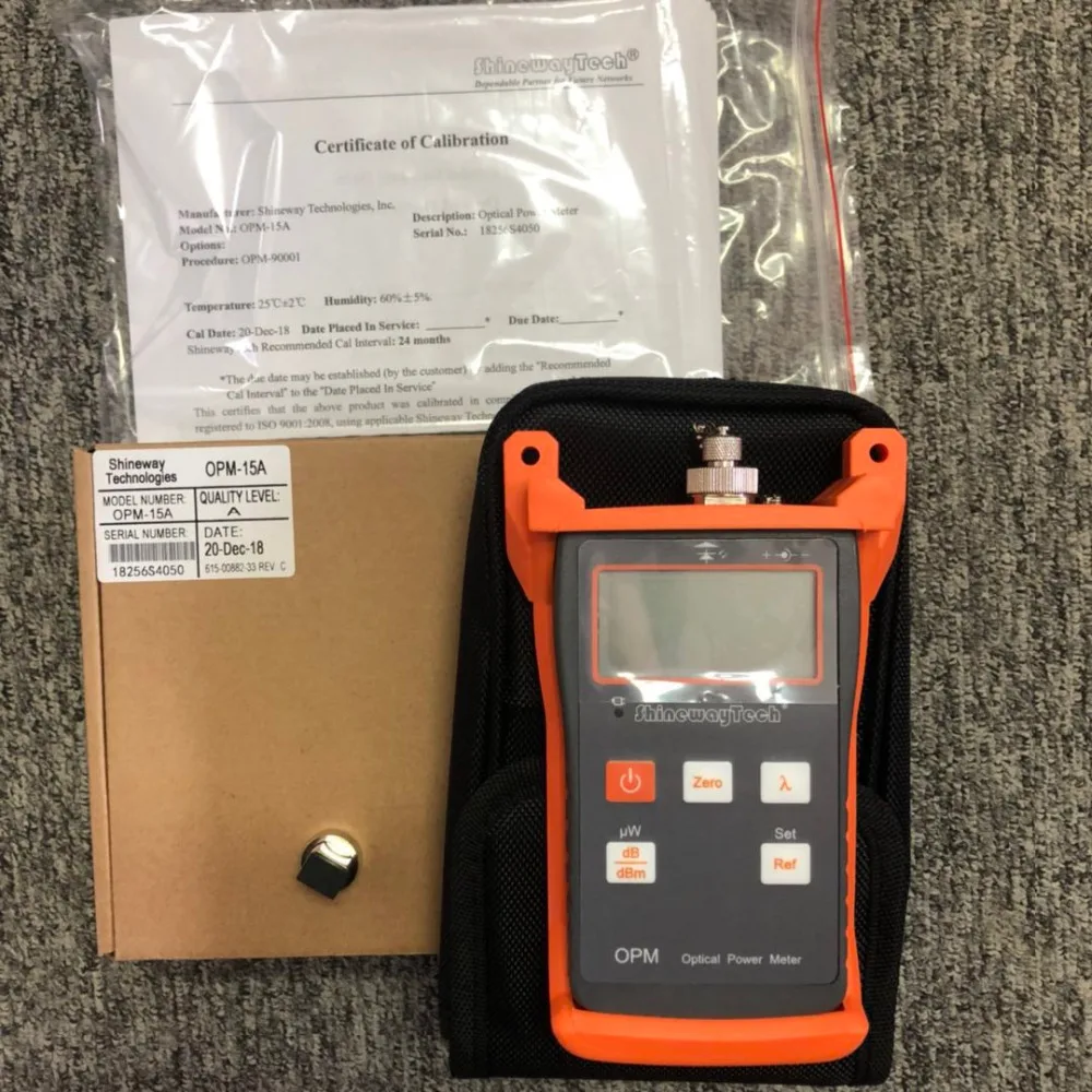 

Original Shineway OPM-15A 15B Optical Power Meter 6 Wavelength 850/1300/1310/1490/1550/1625nm Optical Power Meter -70~+6dBm