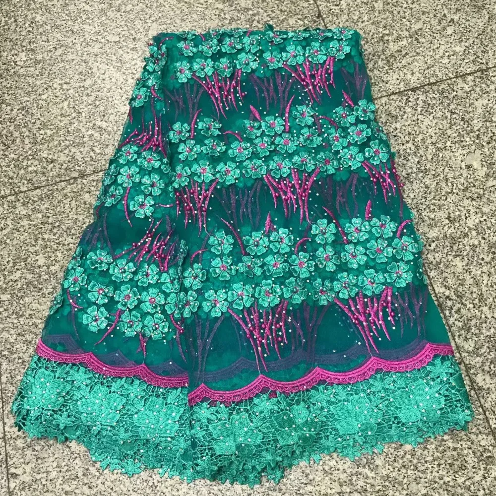 

African French Lace Fabric High Quality 2018 Direct Selling Green Lace Fabric On Sale African Lace New Arrivals Embroidery