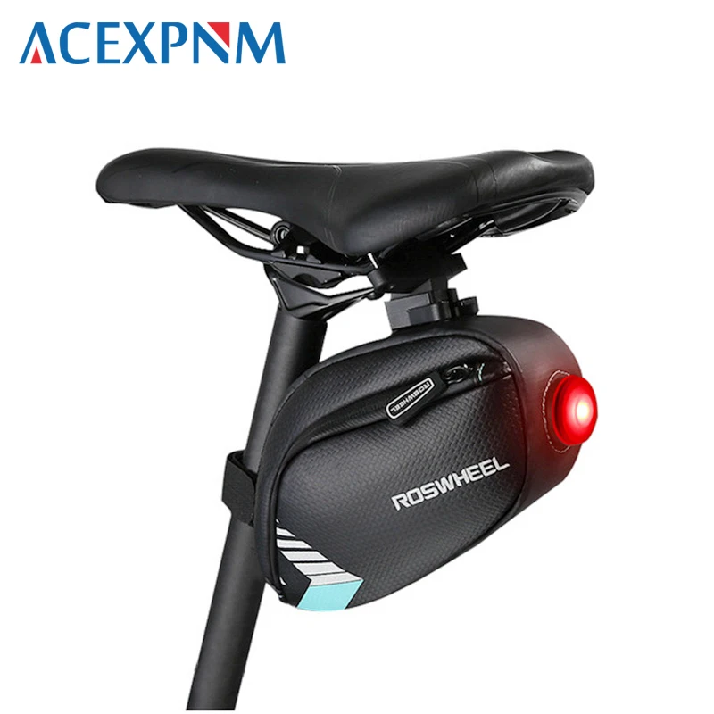ACEXPNM 2018 Fahrrad Sattel Tasche Mit Schwanz Lampe Licht Wasserdicht Bike Hinten Taschen Radfahren Hinten Sitz Schwanz Tasche Zubehör Günstig
