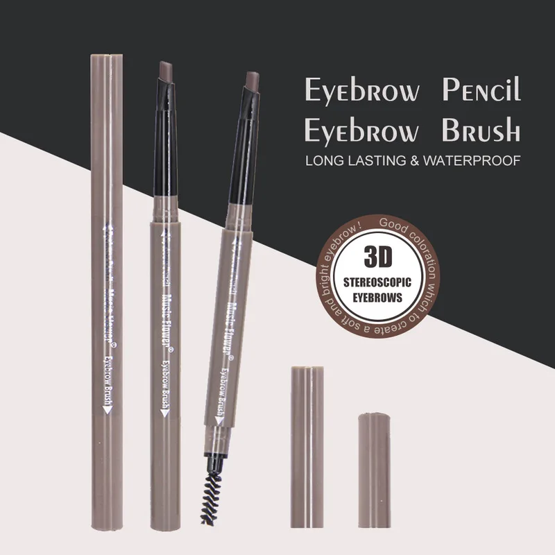 

2019 New automatic Double-Ended 3D Eyebrow Pencil with Mascara Natural Eye Brow Tint Cosmetics Waterproof Pigment for Eyebrows .