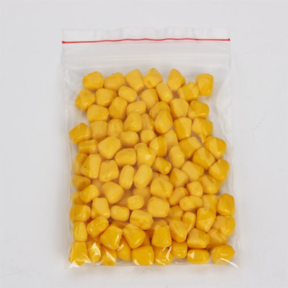

High Quality 100Pcs/Lot Fishing Corn Floating Boilies Flavoured Soft Lure Grass Carp Bait Silicone Soft Plastic Bait Artificial