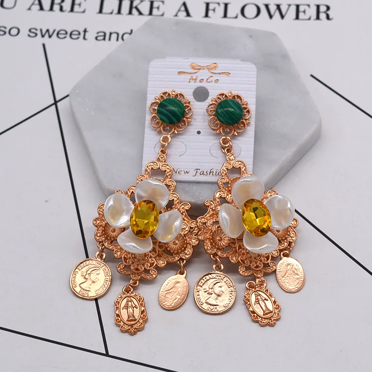 

Classic Crystal Cosmos Flower Earrings fashion jewelry