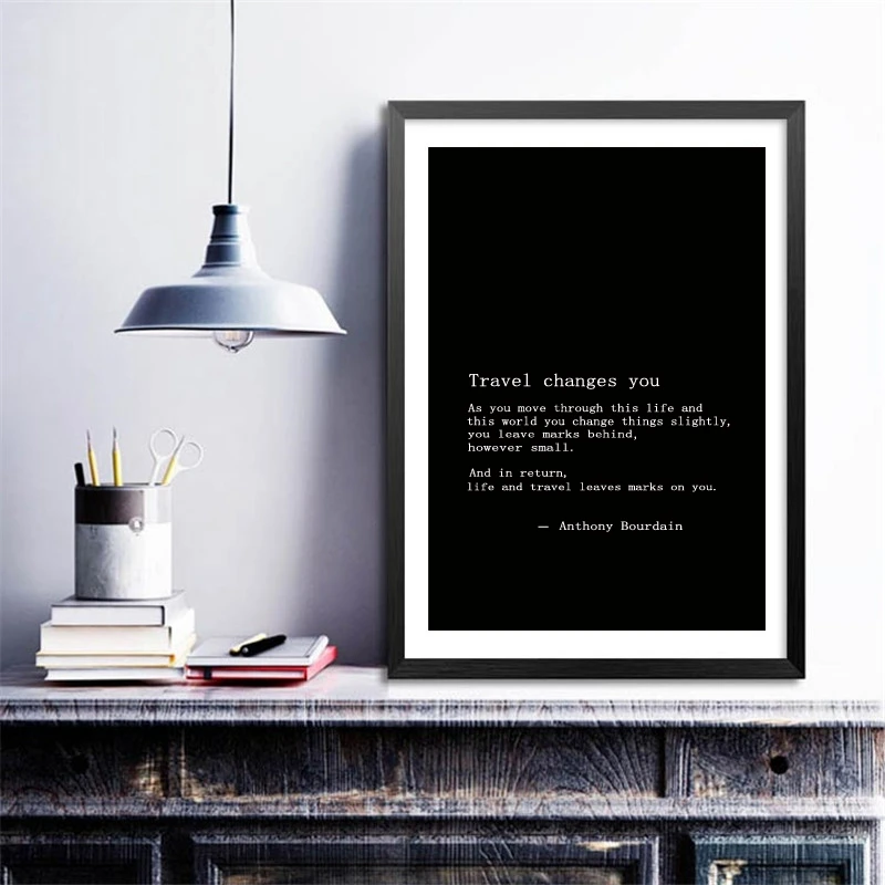 Anthony Bourdain Quote Travel Canvas Prints Home Decor