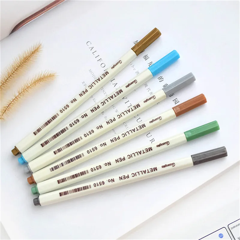 9 colors white waterproof permanent paint marker pen car tyre rubber tread diy artist paintbrush office school supply stationery 10 Colors Set Metallic Mark Pen Waterproof Permanent Oil Student Artist Drawing Painting Pen School Office Supply Stationery