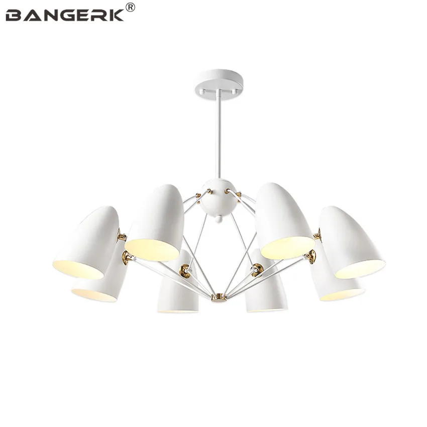

BANGERK Nordic Design LED Pendant Light Modern White Black Iron Loft Style Hanging Lamp Home Decor Indoor Ligthing Droplight
