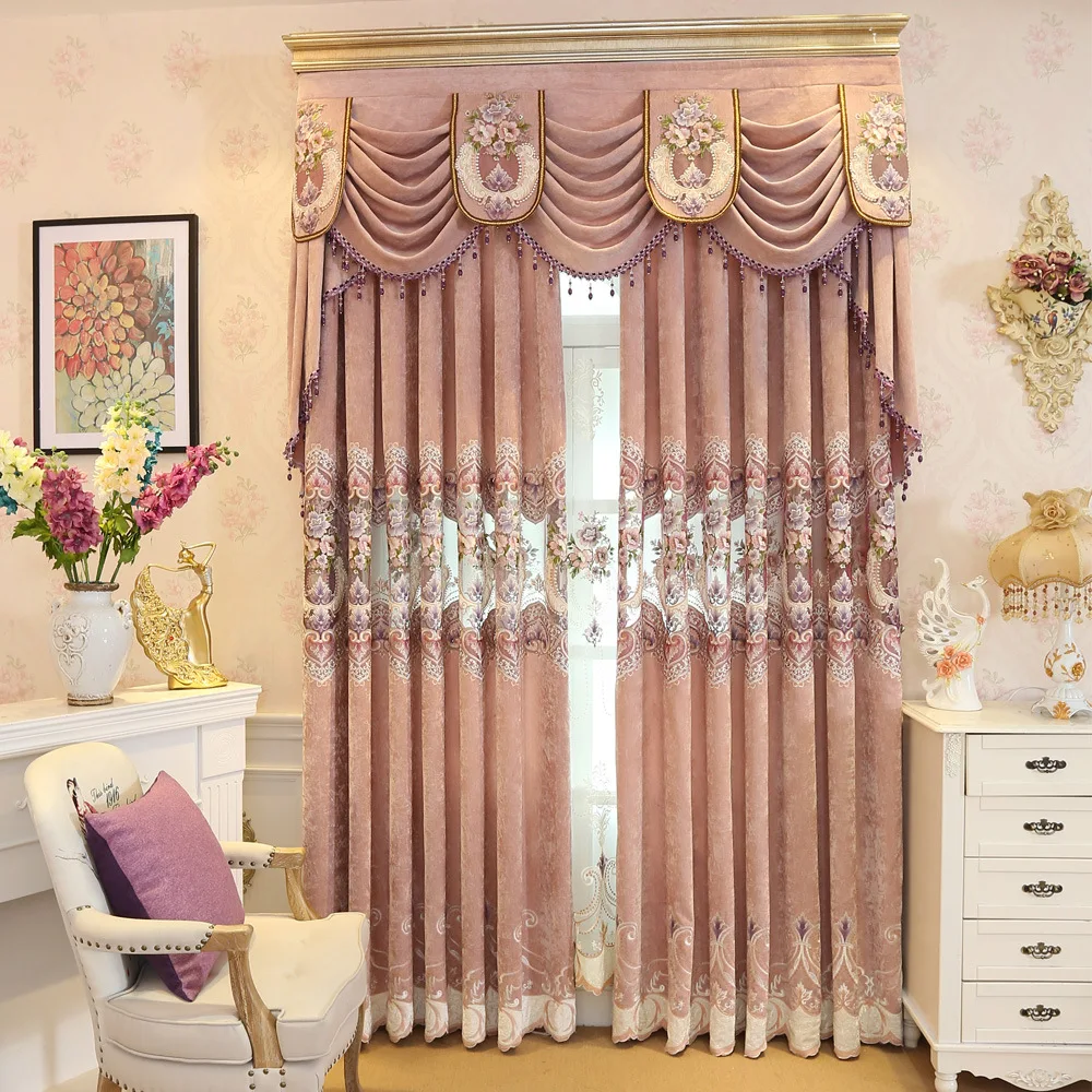 Изысканные 1 шт. балдахин Европейский роскошный домашний декор балдахин шторы для гостиной оконные шторы для спальни шторы