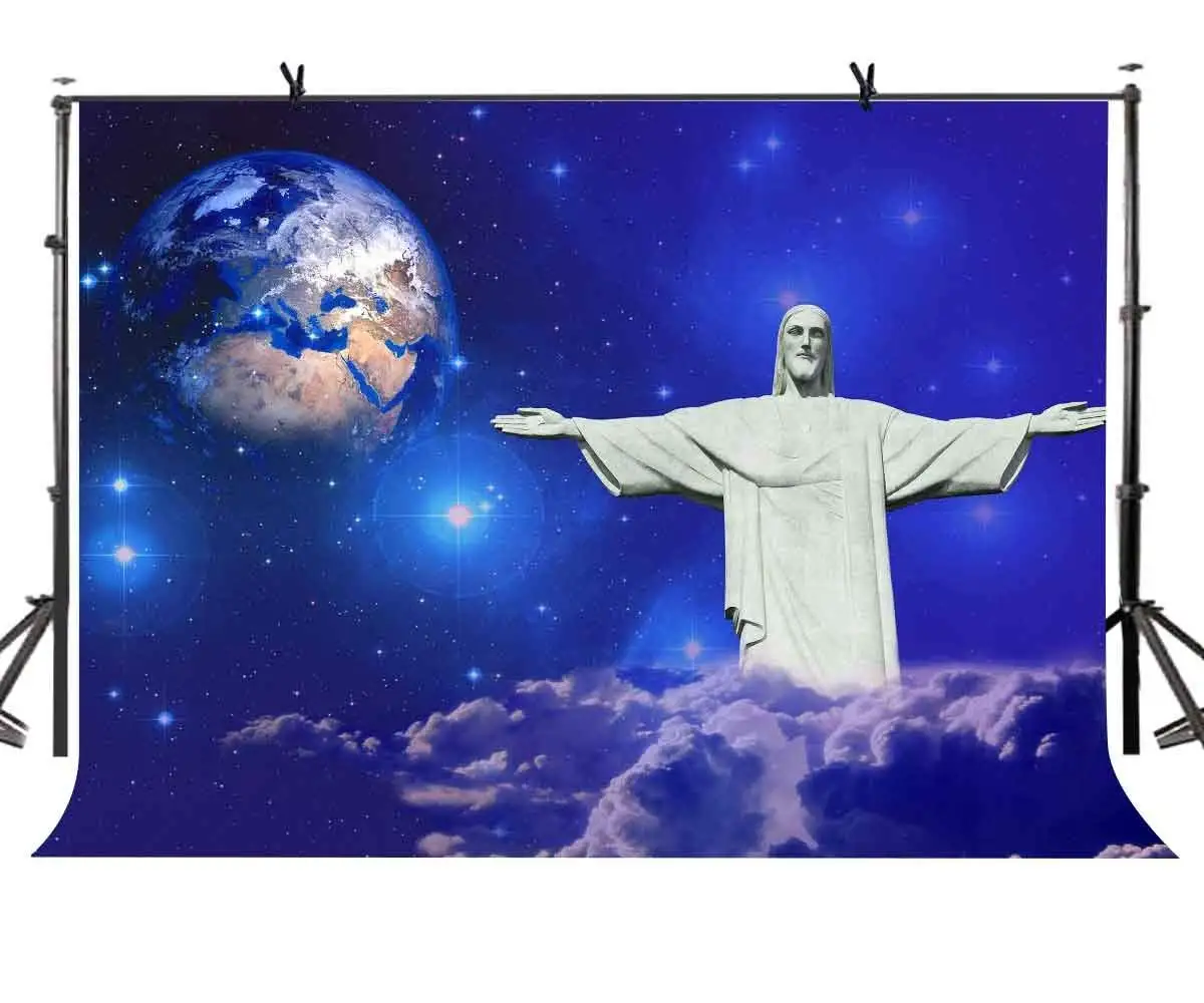 

7x5ft Christ Statue Backdrop Hug Everything The Great Christ Statue Photography Background and Studio Photography Backdrop Props