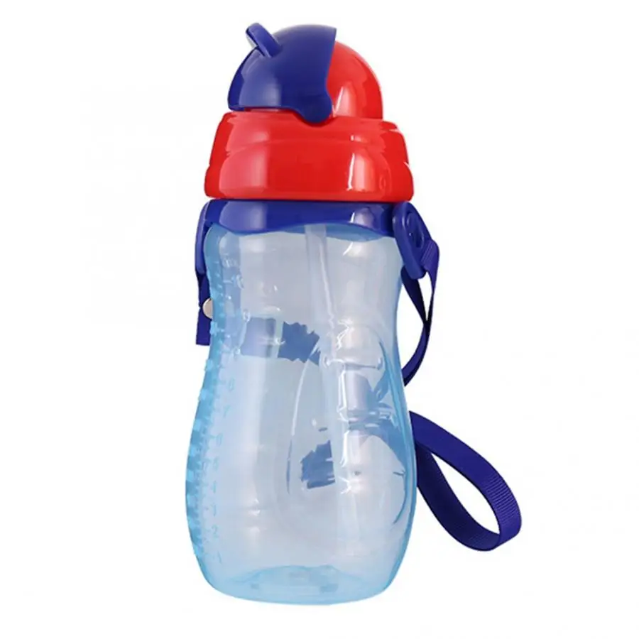 Blue 330mL 240, 330 мл, детская чашка, милая, для детей, для обучения питьевой воде, с соломенной ручкой, бутылка для обучения питанию, для школы, бутылочки для молока - Цвет: Blue 330mL