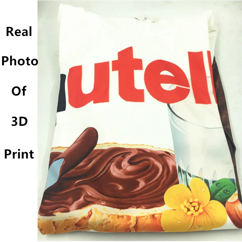 Nutella узор для мужчин и женщин толстовки пары Повседневный стиль 3d принт толстовка хип хоп Осень Зима кофты с капюшоном спортивные костюмы Топы