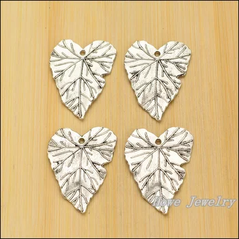 

wholesale 40pcs retro tree leaf charm Tibetan silver fit for Necklaces & Pendants metal jewelry findings