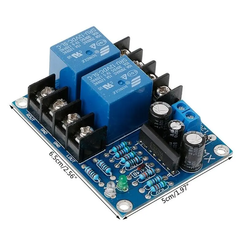 UPC1237 двухканальный динамик защиты печатная плата загрузки DC 12-24V Mute Delay