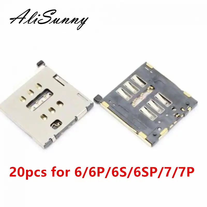 Alisunny pcs Sim Card Tray Slot Socket For Iphone 7 6 6s Plus 6sp Inner Micro Sim Card Reader Adapter Replacement Parts Sim Card Adapters Aliexpress