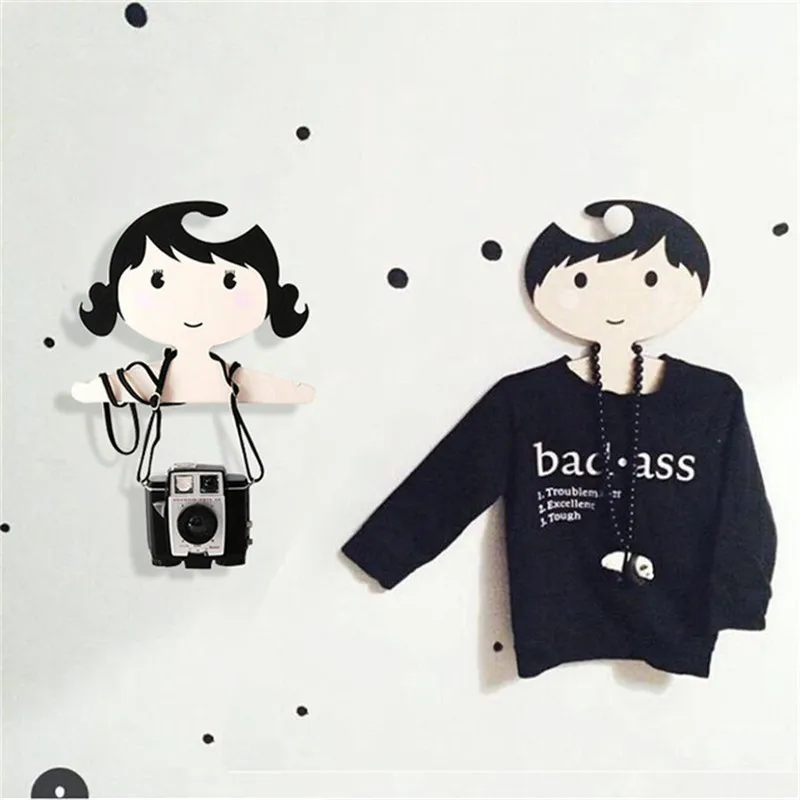 

Скандинавская вешалка для одежды для мальчиков и девочек, домашний комплект, красивый Настенный декор «Король/Принцесса/девочка», реквизит для детской фотосъемки, вешалка для одежды