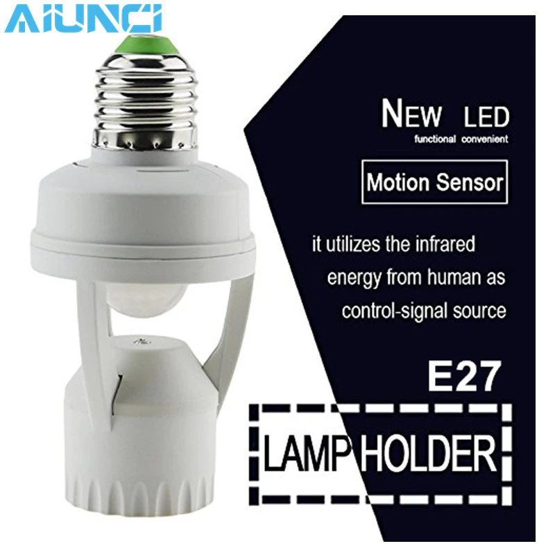 High Sensitivity 110V 220V PIR Motion Sensor E27 LED lamp Base Holder