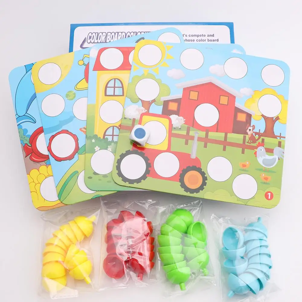 Цветная доска цвет ing интерактивные Вечерние игры детские головоломки игрушки цветовое наполнение монтессори цвет обучения для детей игра памяти