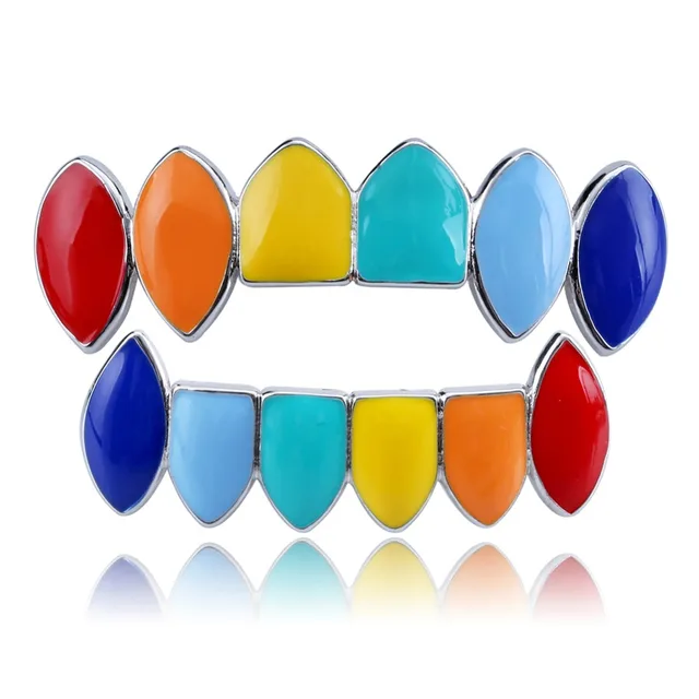 TOPGRILLZ hip hop złoto Tekashi69 Rainbow zęby Grillz Top amp Bottom kolorowe Grills Dental Halloween Wampir zęby tanie tanio Moda Body Jewelry Skeleton Miedzi Metal G-077 Grillz Dental Grills Hiphop Rock 11 2g Women Men Tourism Party Prom TOPGRILLZ hip hop złoto Tekashi69 Rainbow zęby Grillz Top amp Bottom kolorowe Grills Dental Halloween Wampir zęby tanie tanio Moda Body Jewelry Skeleton Miedzi Metal G-077 Grillz Dental Grills Hiphop Rock 11 2g Women Men Tourism Party Prom