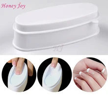 ABS прочный Легкий Французский Dip лоток окунания порошка контейнер двойного назначения для коротких удлиненных гвоздей формования для белого и розового цвета Smile Line