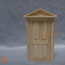 1/12 Playscale DIY деревянный кукольный домик миниатюрная дверь 4 панели снаружи