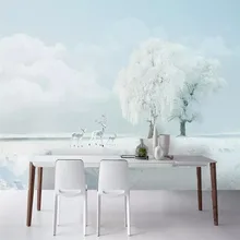 Simple Elk smog background wall professional production mural wallpaper wholesale custom poster photo wall Simple Elk smog background wall professional production mural wallpaper wholesale custom poster photo wall