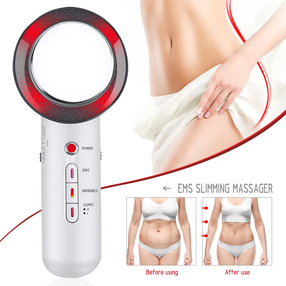 

3 in1 Ultrasound Cavitation EMS Body Slimming Massager Weight Loss Anti Cellulite Fat Burner Galvanic Infrared Ultrasonic