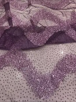 

5yard/lot african glitter lace fabric Sophia-12.1113 embroidered tulle lace with glued glitter for party dress
