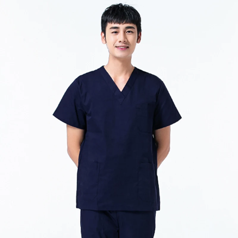 High quality Hospital doctor Nurse Scrub Tops Dentist clinic pharmacy Pet veterinar workwear nurse medical shirts men and women