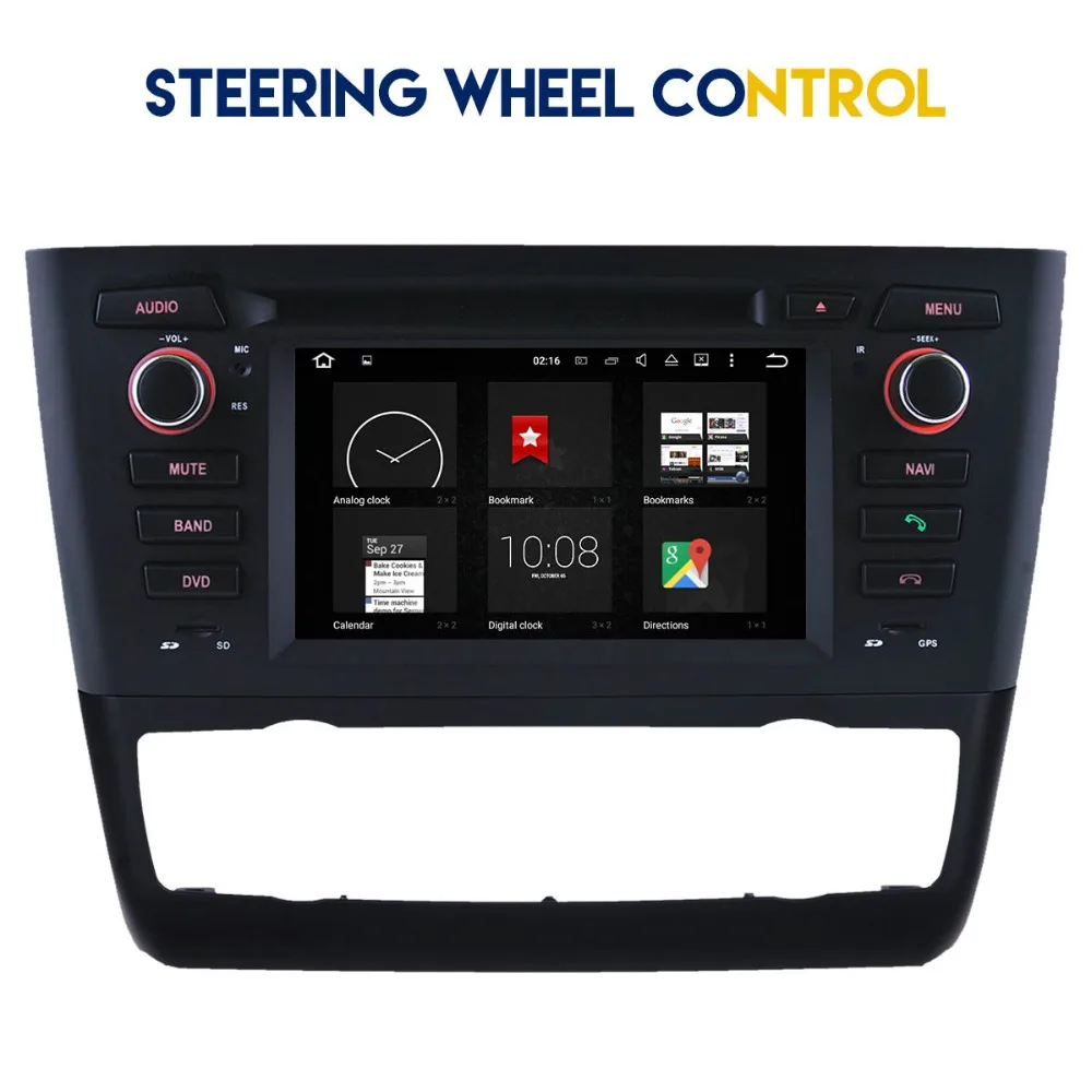 Top Android 9.0 Car GPS DVD Player Radio Anti-dazzling IPS Screen For BMW 1 Series E81 E82 E87 E88 116i 118i 120i 130i 2004-2012 3