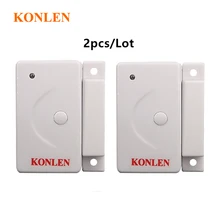 Беспроводной магнитный датчик для окон, дверей, открывающийся тревожный детектор с кнопкой паники 1527 433 МГц для систем домашней сигнализации